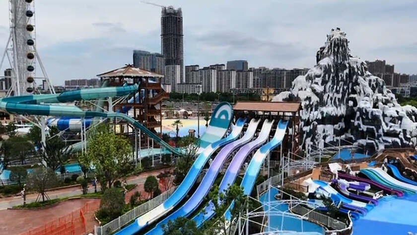 赣中首座综合性现代主题乐园！江西吉安欢乐世界水上游乐设备进入试滑验收阶段